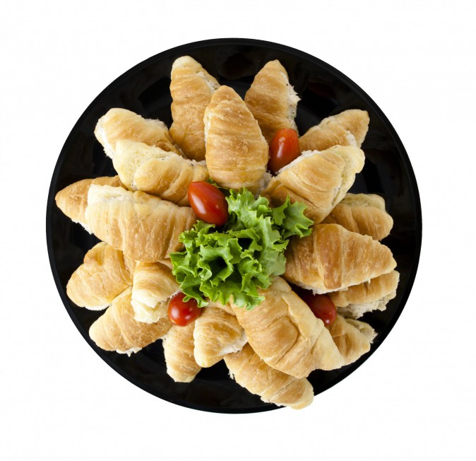 1 dozen chicken salad on croissants