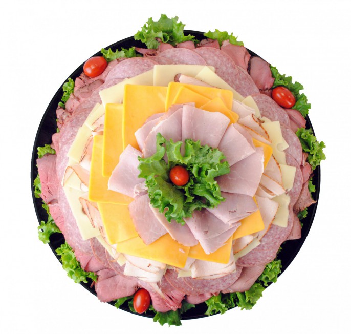 Small cold cut and cheese tray