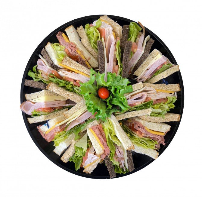 Bite-sized sandwich tray